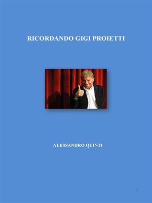 cover image of Ricordando Gigi Proietti